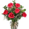VIBRANT FUCHSIA ROSES ARRANGEMENT